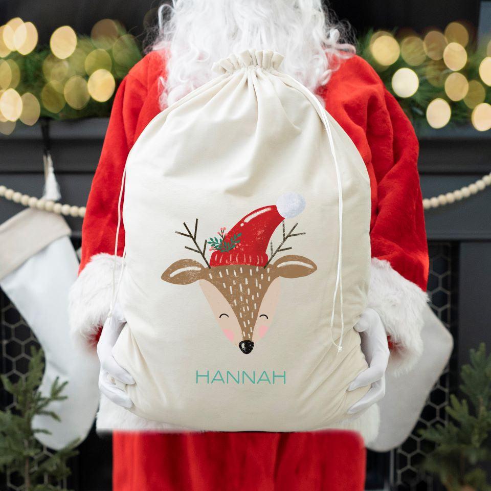 Personalized Kids' Velvet Santa Bags