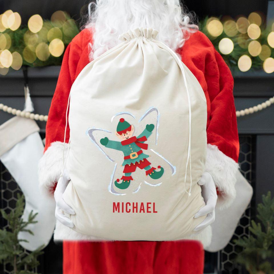 Personalized Kids' Velvet Santa Bags