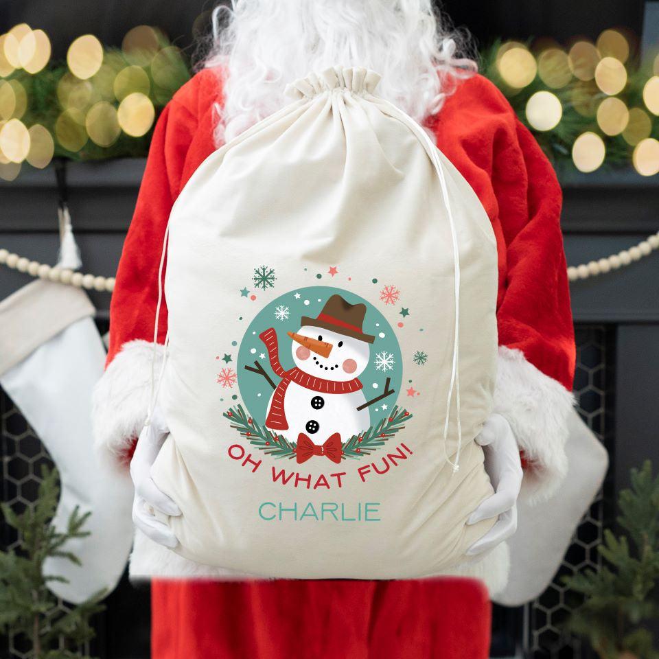 Personalized Kids' Velvet Santa Bags