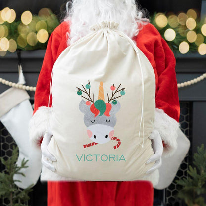 Personalized Kids' Velvet Santa Bags