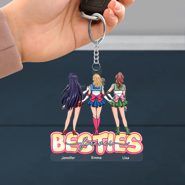 Personalized Gifts For Friends Keychain Besties Forever, Cosplay Friends