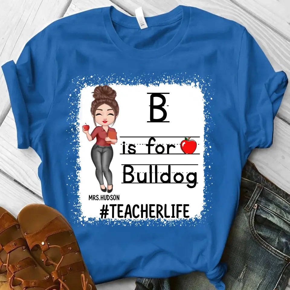 Personalized School Mascot Custom Teacher T-Shirt, Custom Gifts For Teacher