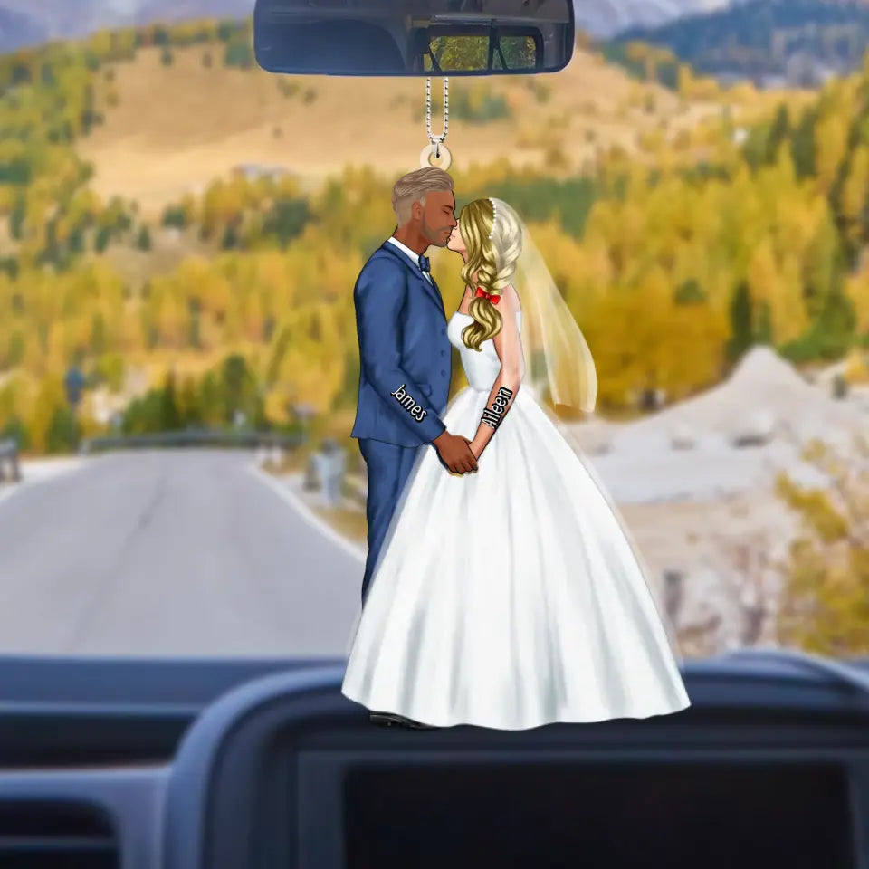 Personalized Car Acrylic Ornament for Couples, Wedding Gifts,