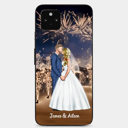 Personalisierter Telefonhalter für Paare, Hochzeitsgeschenke, Feuerwerk