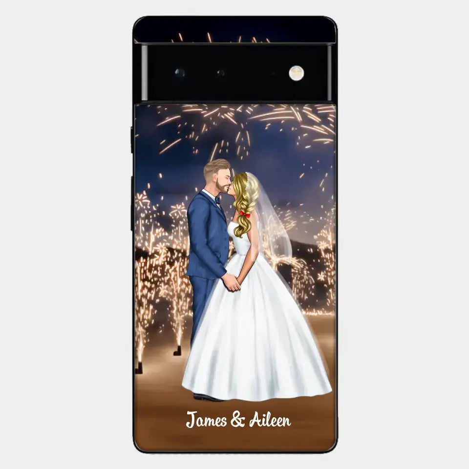 Personalisierter Telefonhalter für Paare, Hochzeitsgeschenke, Feuerwerk