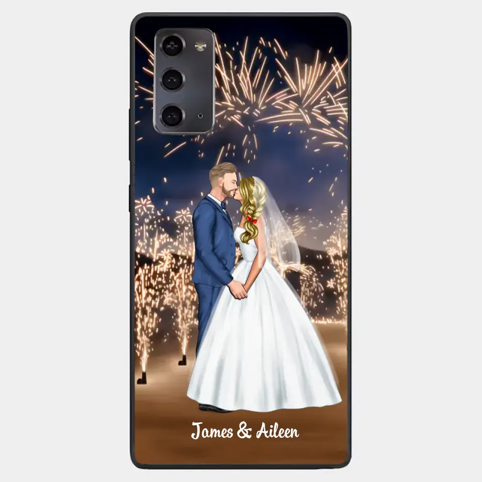 Personalisierter Telefonhalter für Paare, Hochzeitsgeschenke, Feuerwerk