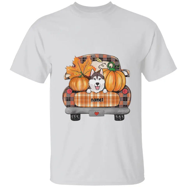 Personalized Cat Dog Mom Fall Season Truck  Clothing