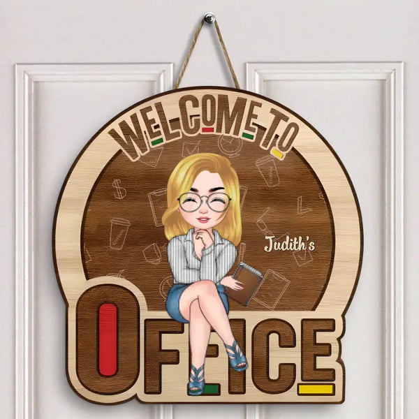 Personalisiertes Türschild – Geburtstag, Willkommensgeschenk für Büromitarbeiter – Willkommen in meinem Büro, neue Ver