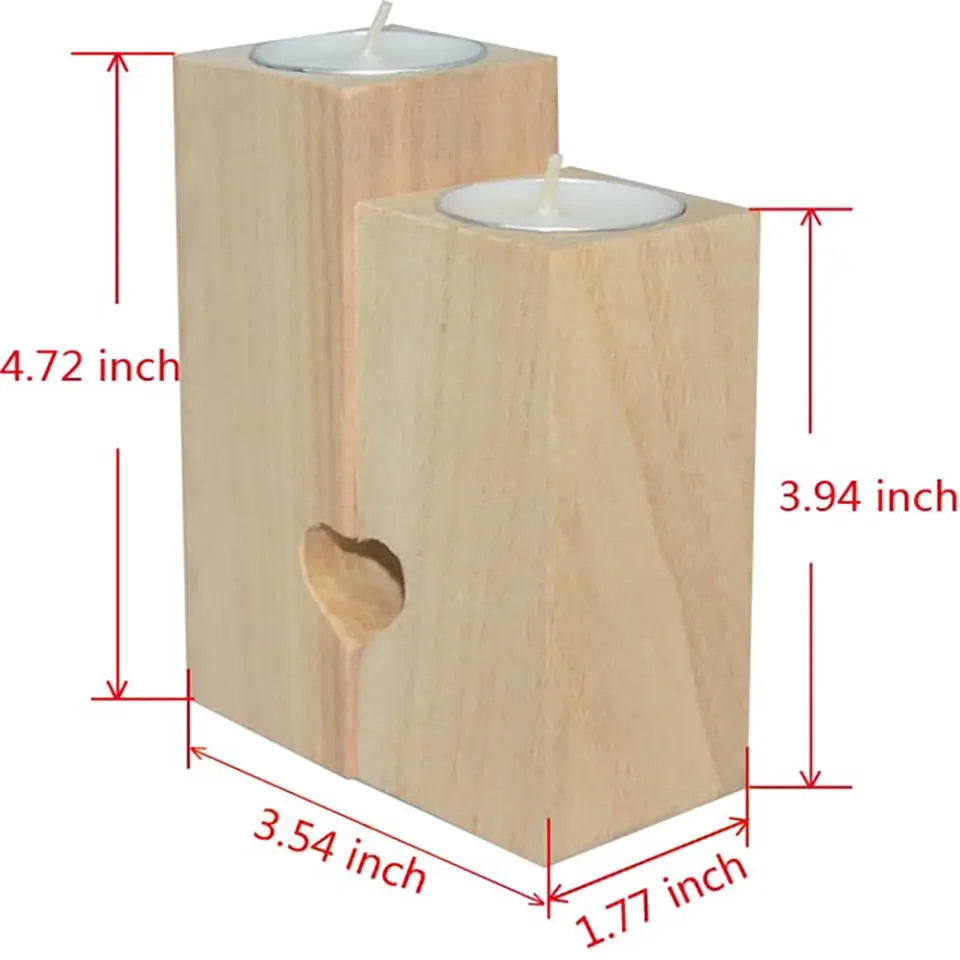 Till Dead Do Us Part Personalized Wood Candle Holder , Couple Gift