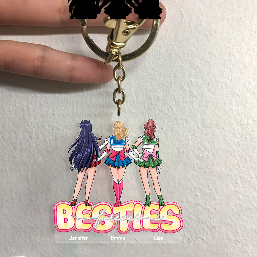 Personalized Gifts For Friends Keychain Besties Forever, Cosplay Friends