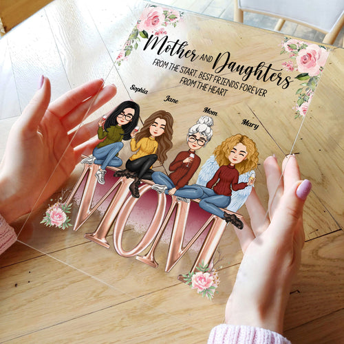 Mother And Children Best Friends Forever - Personalized Acrylic Plaque