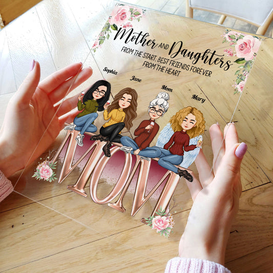 Mother And Children Best Friends Forever - Personalized Acrylic Plaque