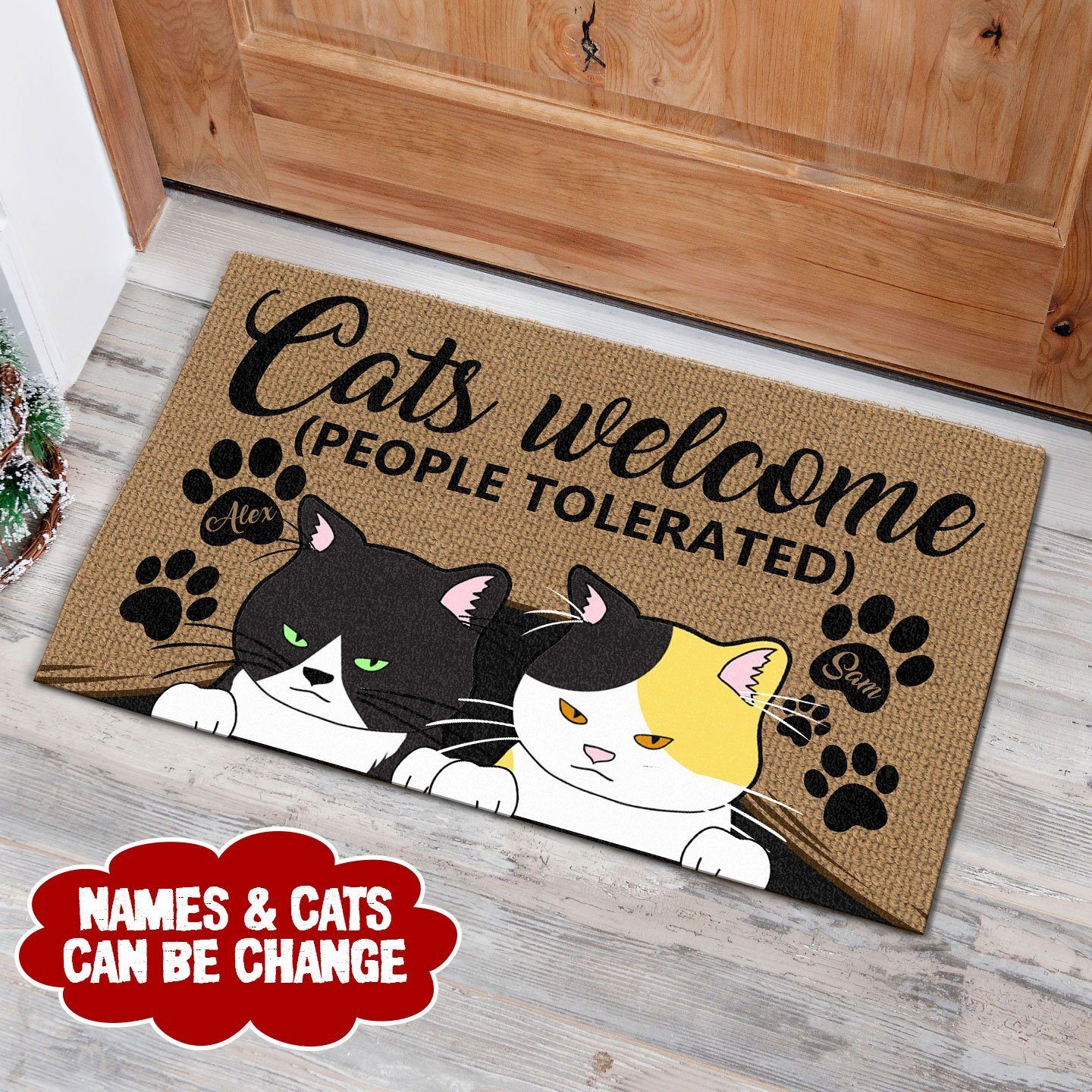 Personalized Cat Doormat Full Printing Area Rug Templaran.com - Best Fashion Online Shopping Store 