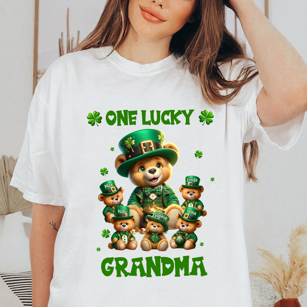 Saint Patrick Day - Personalized Bear Grandma T-shirt
