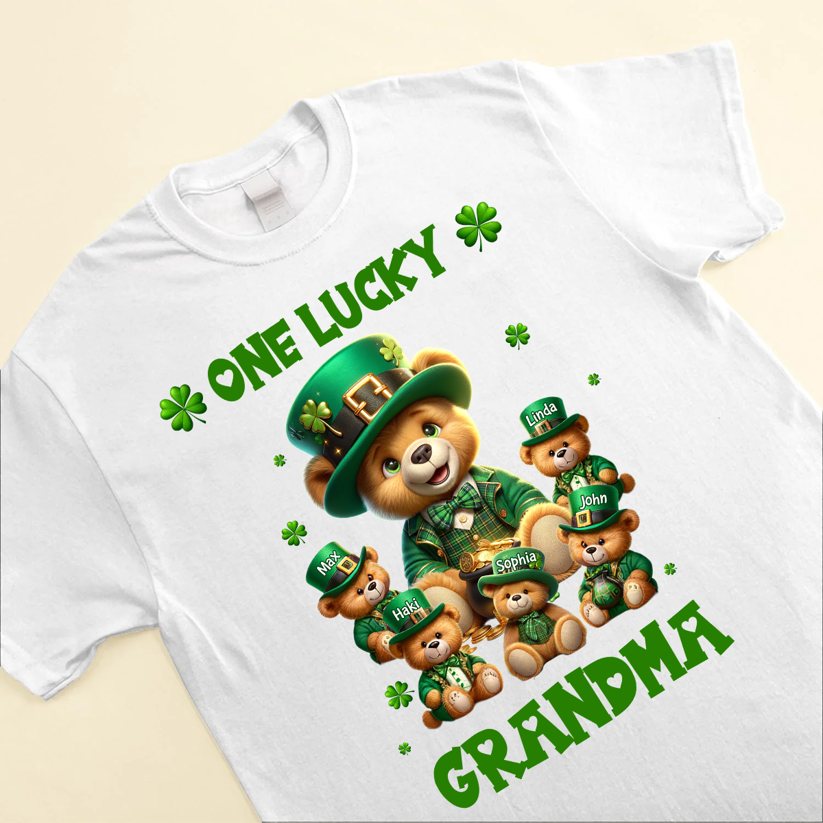 Saint Patrick Day - Personalized Bear Grandma T-shirt