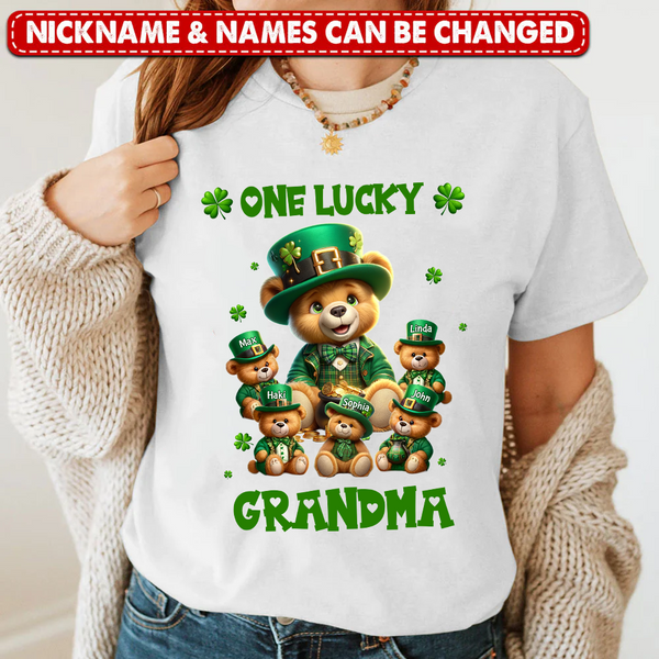 Saint Patrick Day - Personalized Bear Grandma T-shirt